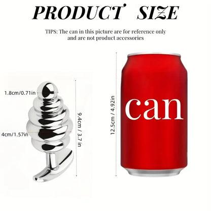 Anchor Shaped Metal Butt Plug Anal Sex Toy Threaded Metal Butt Plug