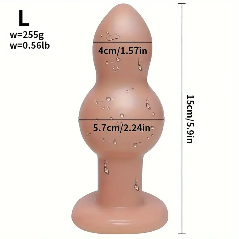 Big Butt Plug With Suction Stimulator Female Masturbation Sex Toy
