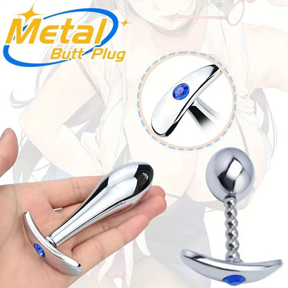 Metal Butt Plug Single Ball Butt Plug Anchor Type T-Shaped Base Base