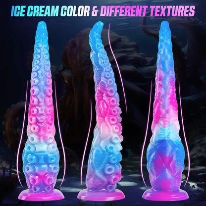 Huge Long Dildo Butt Plug Tentacle Penis Suction Cup Vaginal Anal Dilator