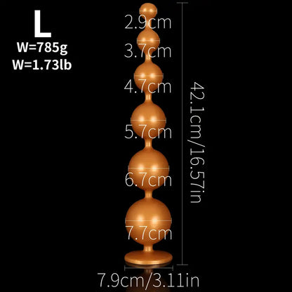 Silicone Bead Anal Plug Long Butt Plug For Dilation Big Ball Beads For Adults