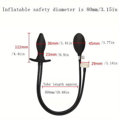 Silicone Inflatable Anal Plug Anal Enema Cleaner Anal Dilator Sex Toy