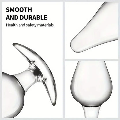 Crystal Glass Large Butt Plug Anal Trainer Bum Plug Anal Expander