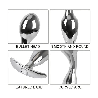 Metal Butt Plug G-spot Dilation Anal Plug BDSM Adult Anal Sex Toy