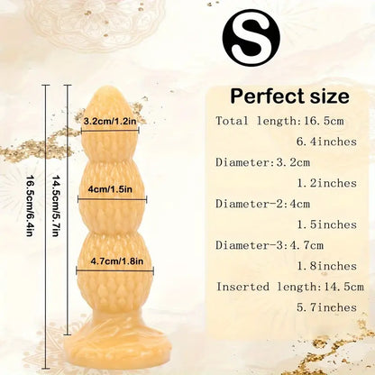 Golden Anal Plug Scaly Dragon Egg Butt Plug Large Novelty Soft Sex Toy