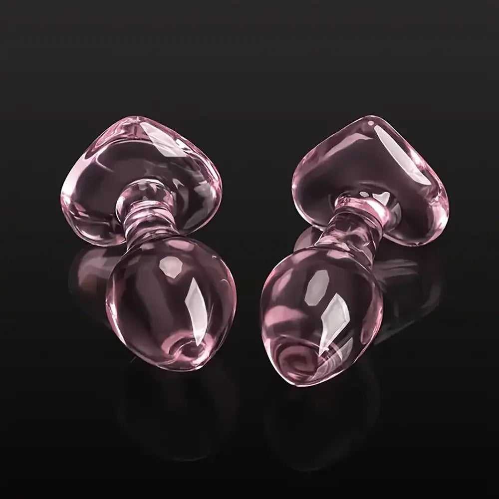 Crystal Mushroom Shape Butt Plug Glass Massage Bum Plug Sex Toy