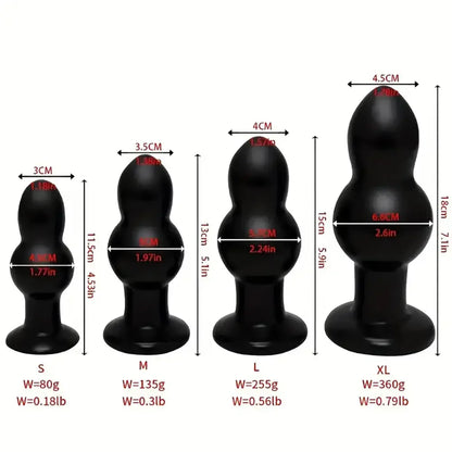 Big Butt Plug With Suction Stimulator Female Masturbation Sex Toy