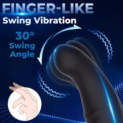 Finger-like Wiggle Prostate Massager Dual Vibrating Anal Vibrator