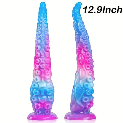 Huge Long Dildo Butt Plug Tentacle Penis Suction Cup Vaginal Anal Dilator