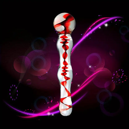 Women Wand Massager Glass Butt Plug G-spot Stimulator Anal Toy
