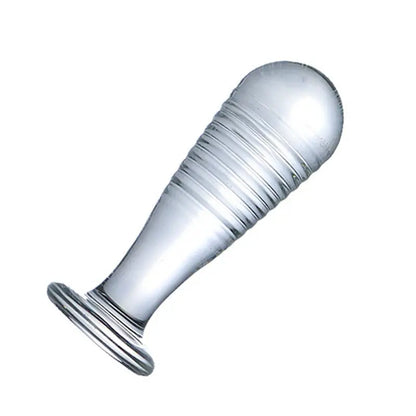 Glass Threaded Anal Plug Adult G-spot Pleasure Butt Plug Couple Toy