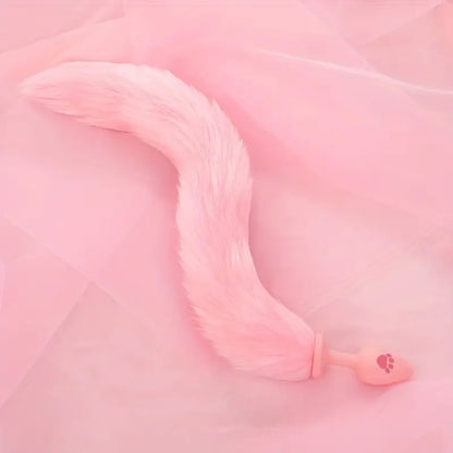 Cute Sexy Plush Pussy Tail Anal Plug Silicone Cat Paw Fox Tail Animal Tail