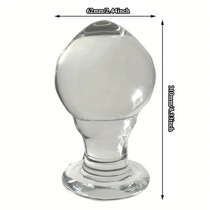 Peach-Shaped Glass Butt Plug For Couples Anal Sex Toy For Adults