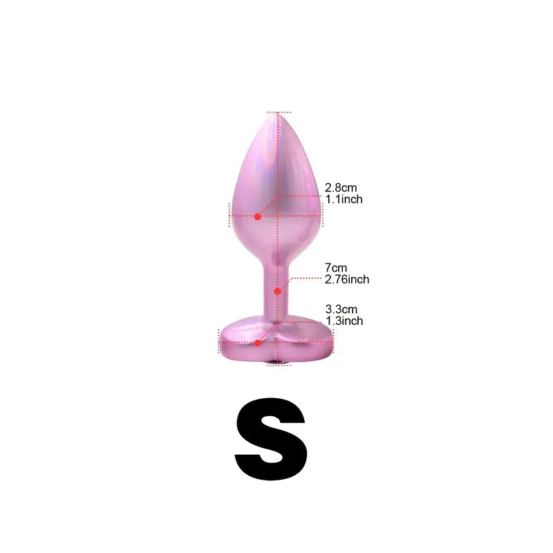 Heart-shaped Anal Plug Gem Base Butt Plug Anal Couple Masturbator