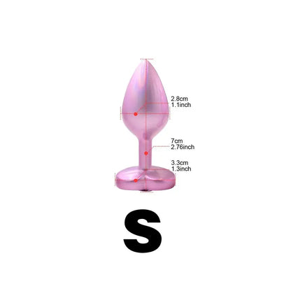 Heart-shaped Anal Plug Gem Base Butt Plug Anal Couple Masturbator