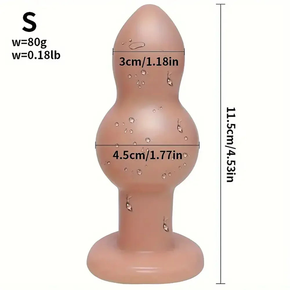Big Butt Plug With Suction Stimulator Female Masturbation Sex Toy