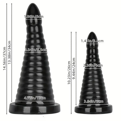 Black PVC Anal Plug Adult Male Arousal Aid For Intimate Accessory