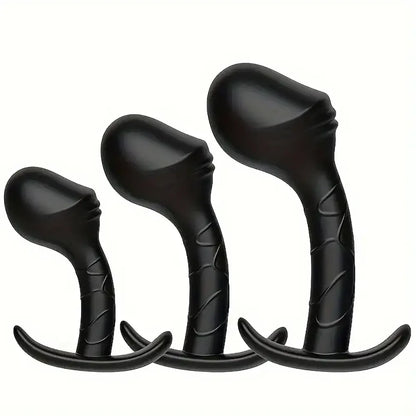 Silicone Anal Plug Set Beginner Anal Training Kit Unisex G-Spot Stimulator