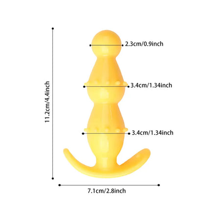 Pink Anal Plug Pull Handle Ergonomic 3-Ball Design For Prostate Massage