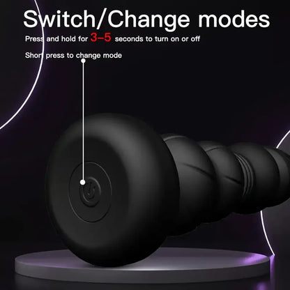 Double Motor Thrusting Sex Toy Anal Sex Toy Vibrating Butt Plug