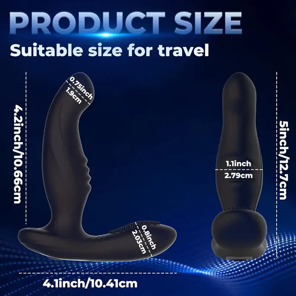 Finger-like Wiggle Prostate Massager Dual Vibrating Anal Vibrator