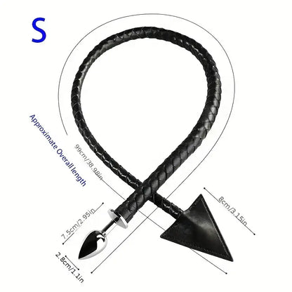 BDSM Whip Compilation Tail With Anal Plug Set Adult Sex Game Whip