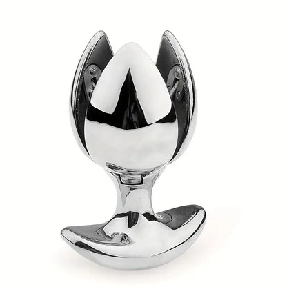 New Metal Butt Anal Chastity Lock Open Close Butt Plug For Women SM