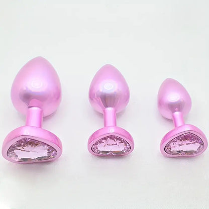Heart-shaped Anal Plug Gem Base Butt Plug Anal Couple Masturbator