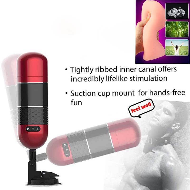 Interactive Pocket Pussy Male Masturbator VR Vibrating Thrusting Heating