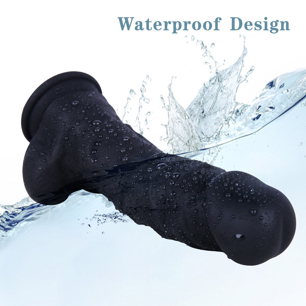 Sex toys  dubaiB132ClassicGirthyRealisticBlackLiquidSiliconeSuctionCupDildowithBalls8.6Inchtoys  men