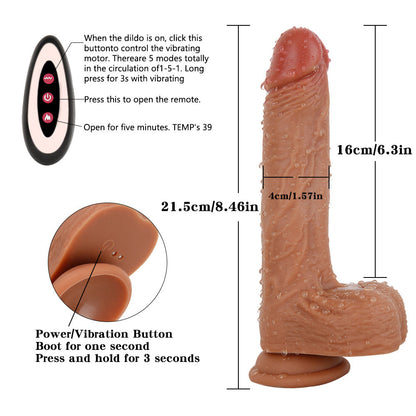 Sex toys  dubaiD43LuxeRealisticSwinging&WarmingSiliconeVibratingDildowithRemoteControl8.5Inchtoys  men
