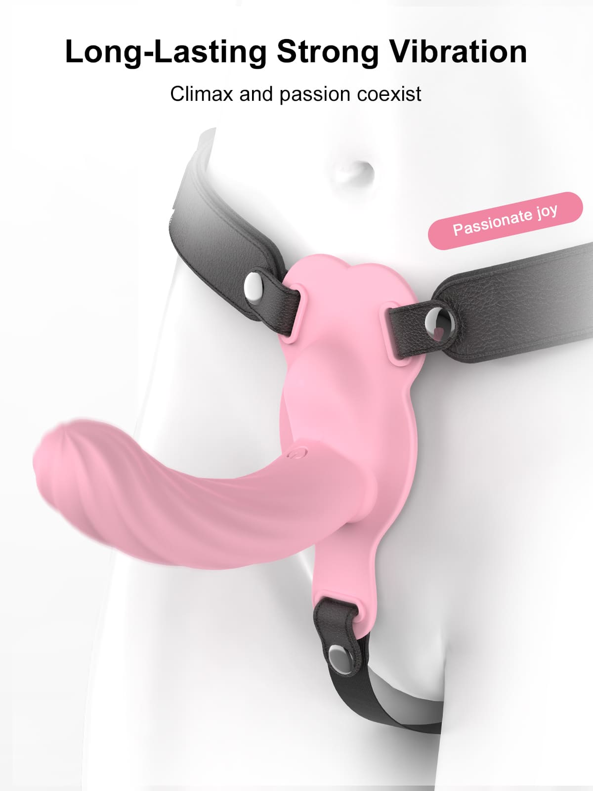 Curved G Spot Dildo Vibrating Strap On 10 Frequency Vibration Strap On Dildo - Wireless Remote Control