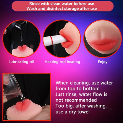 Double Sided Pocket Pussy Vagina And Mouth Glans Trainer