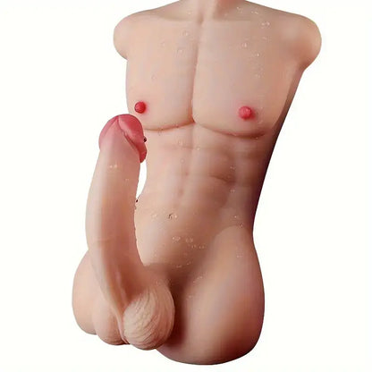 6.69in Realistic Rubber Dildo With TPE Sex Doll Torso For Gay Male