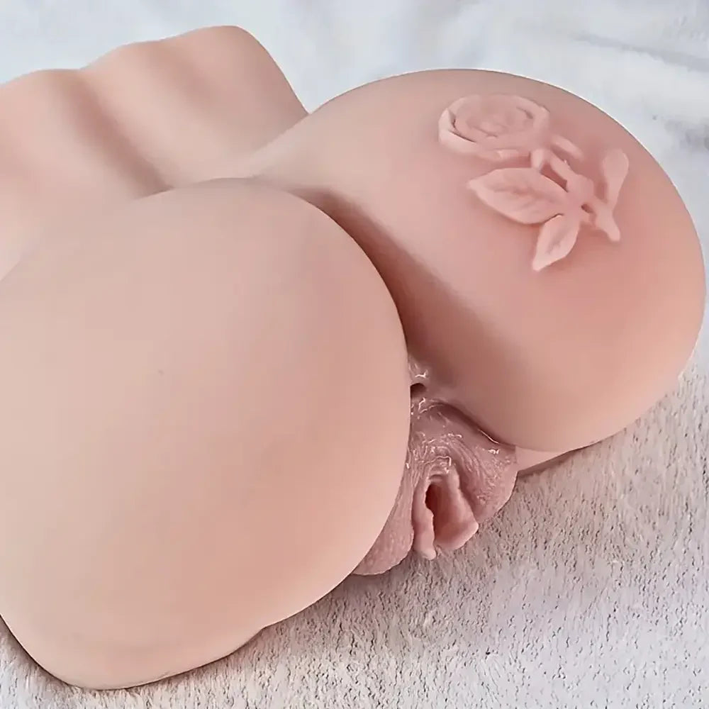 Real Silicone Rose Soft Male Masturbator For Vaginal Anal Sex Love