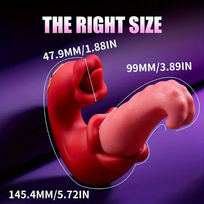Double Tongue Licking Swing Female Clitoral Rose Vibrator Love Sex Toy