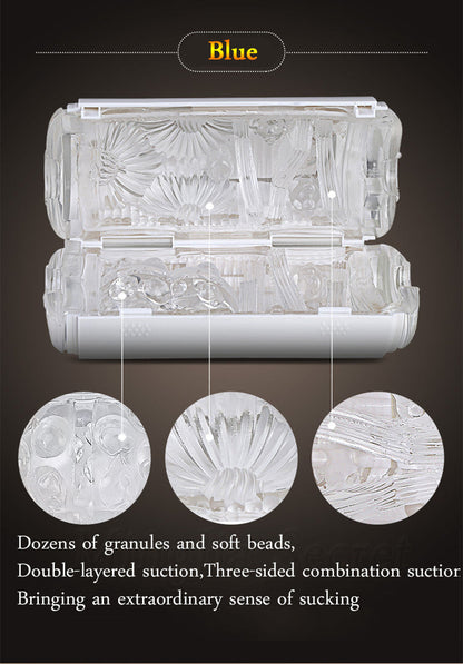 Leten Space Capsule Flip Dual Holes Manual Masturbation Cup