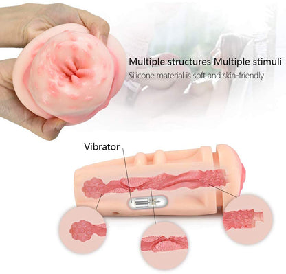 Detachable Pocket Pussy Sex Toy Vibrating Male Masturbator Cup