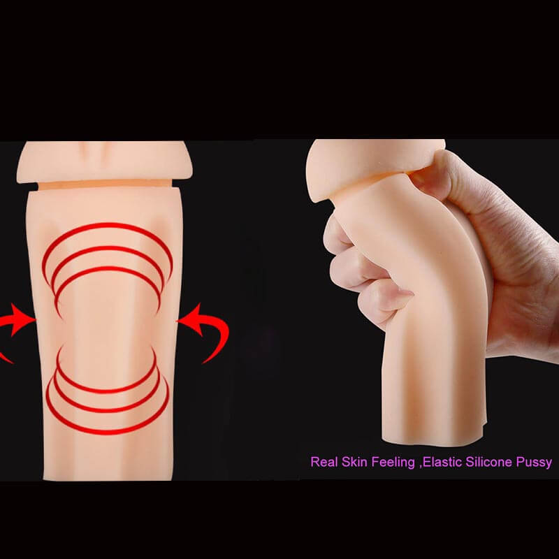 Realistic Pocket Pussy And Anal Penis Massaging Practice Sex Toy