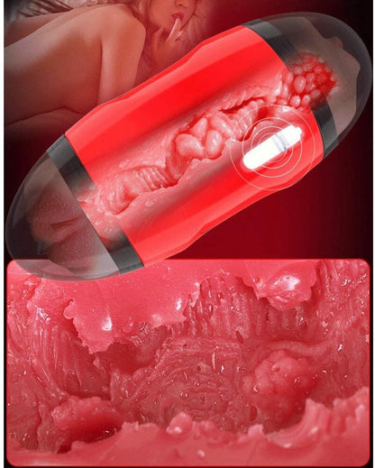 2-in-1 Stroker Vagina & Ass Mouth Masturbator Penis Pocket Pussy