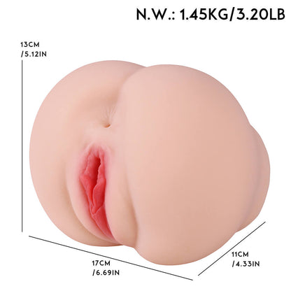 3.2lb Big Apple Hip Fake Booty Voice Silicone Ass Sex Toy